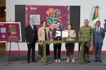 Presentan timbre postal conmemorativo “México-Tenochtitlan. Siete Siglos de Legado de Grandeza”