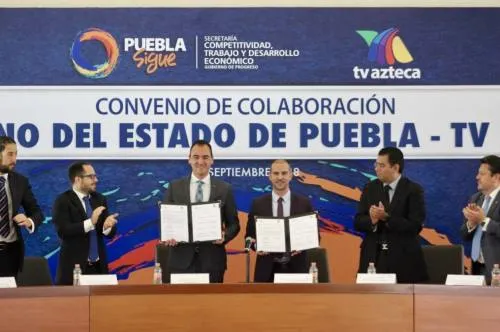 Gobierno de Puebla y Grupo Salinas firman convenio para la generación de empleos