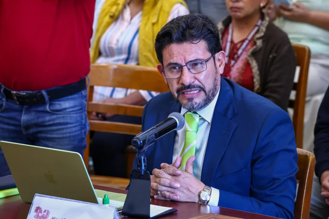Miguel Cuauhtémoc Luna Mendoza, secretario del Ayuntamiento de San Pedro Cholula. Foto: Especial