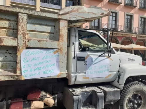 Sindicalizados siguen con sus manifestaciones en contra del ayuntamiento de Puebla