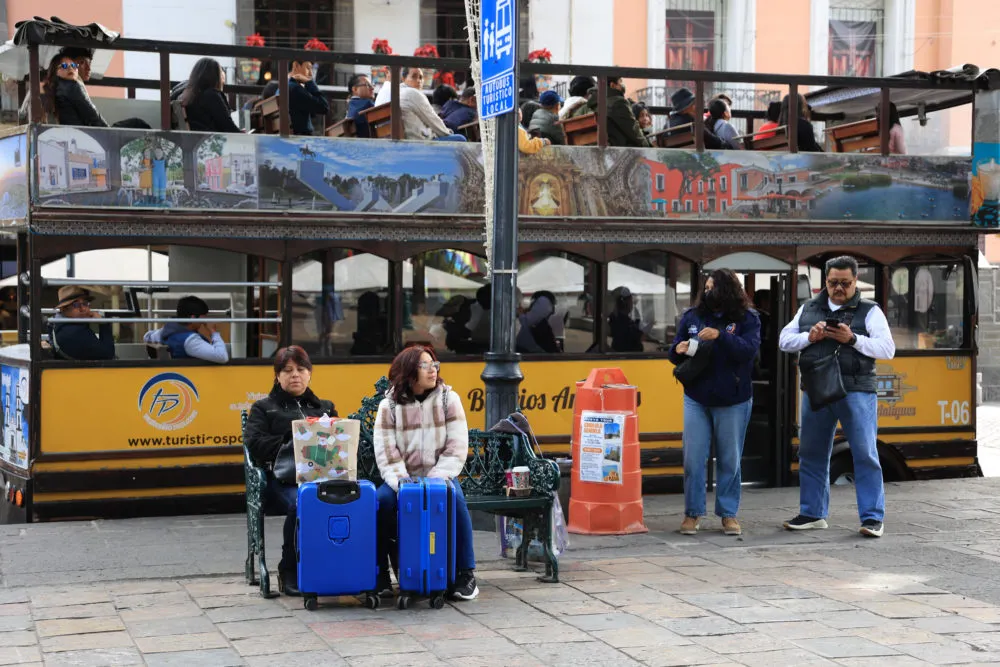 Turistas en Puebla
