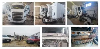 Durante cateo en Tecamachalco fueron hallados tres tractocamiones con reporte de robo