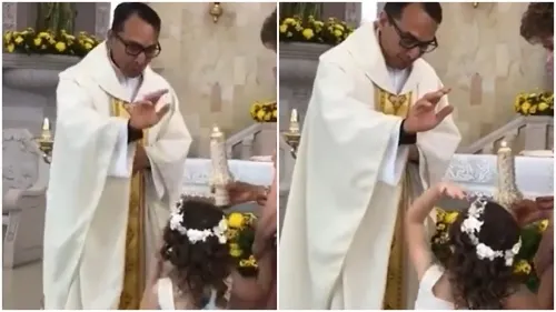 Niña confunde bendición de padre y protagoniza graciosa escena