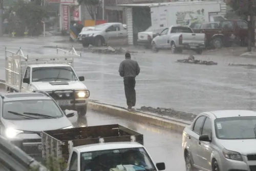 Sin daños,  tras fuerte lluvia en la capital poblana