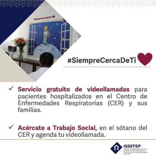 Beneficia programa de videollamadas del ISSSTEP a más de mil personas