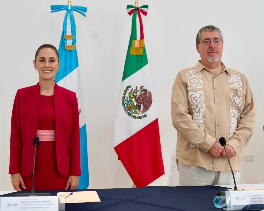 Claudia Sheinbaum y Bernardo Arévalo