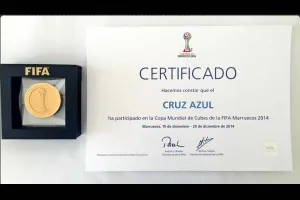 FIFA entrega a Cruz Azul diploma mal redactado