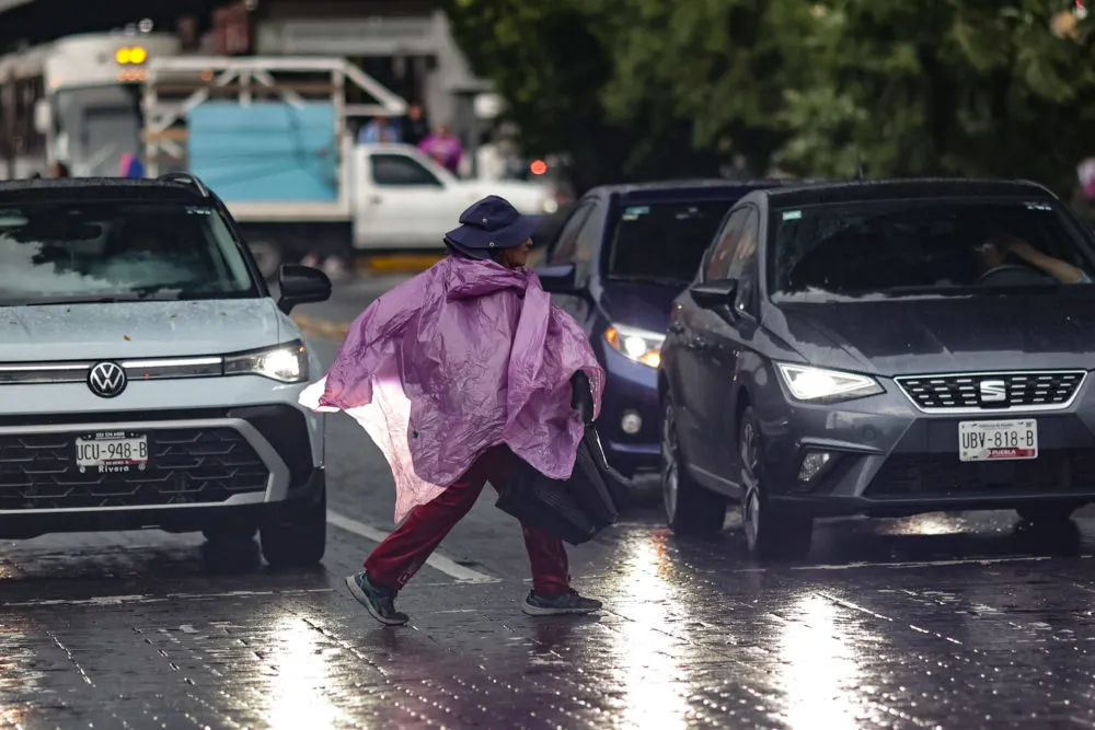 Lluvia en la ciudad de Puebla