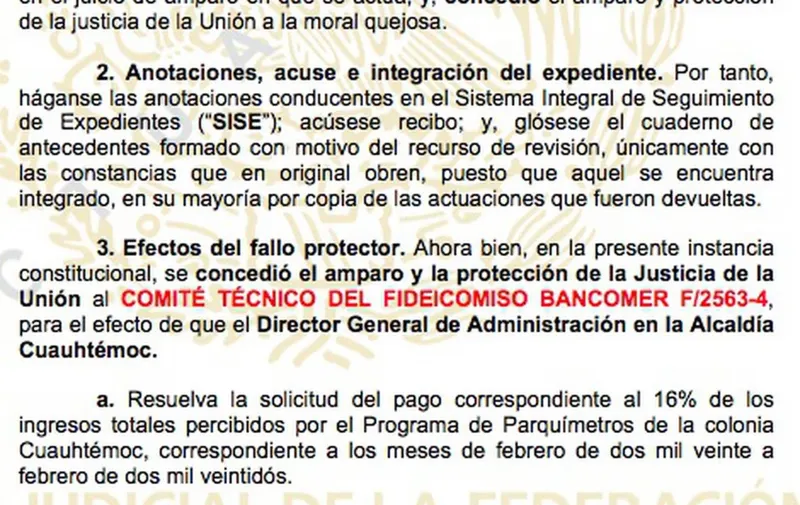 Fallo del Juzgado Decimoquinto de Distrito en Materia Administrativa en la Ciudad de México