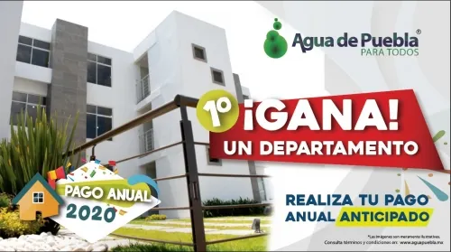 Con un sorteo de 20 premios, Agua de Puebla inicia el “pago anual anticipado 2020”