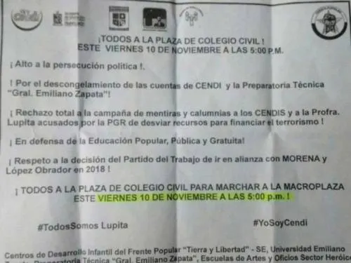Denuncian que PT obliga a estudiantes de NL a marchar