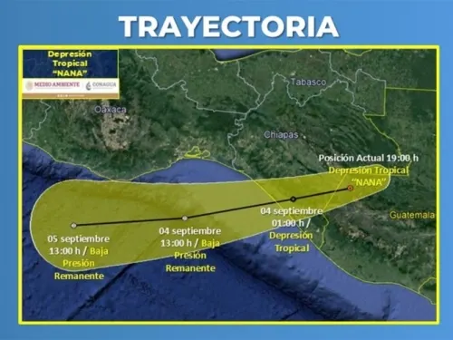 ‘Nana’ genera lluvias intensas en cinco estados del país