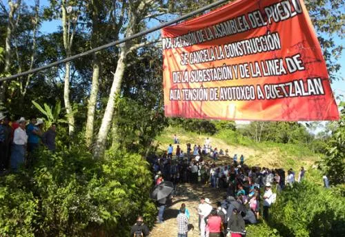 Cumple 6 meses el campamento que ha frenado la construcción de una subestación eléctrica