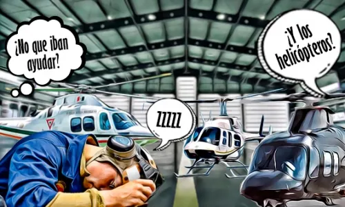¿Y los helicópteros del gobierno del estado?