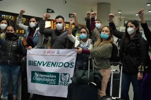 Personal de salud de 23 representaciones estatales de IMSS arriba a CDMX para Operación Chapultepec