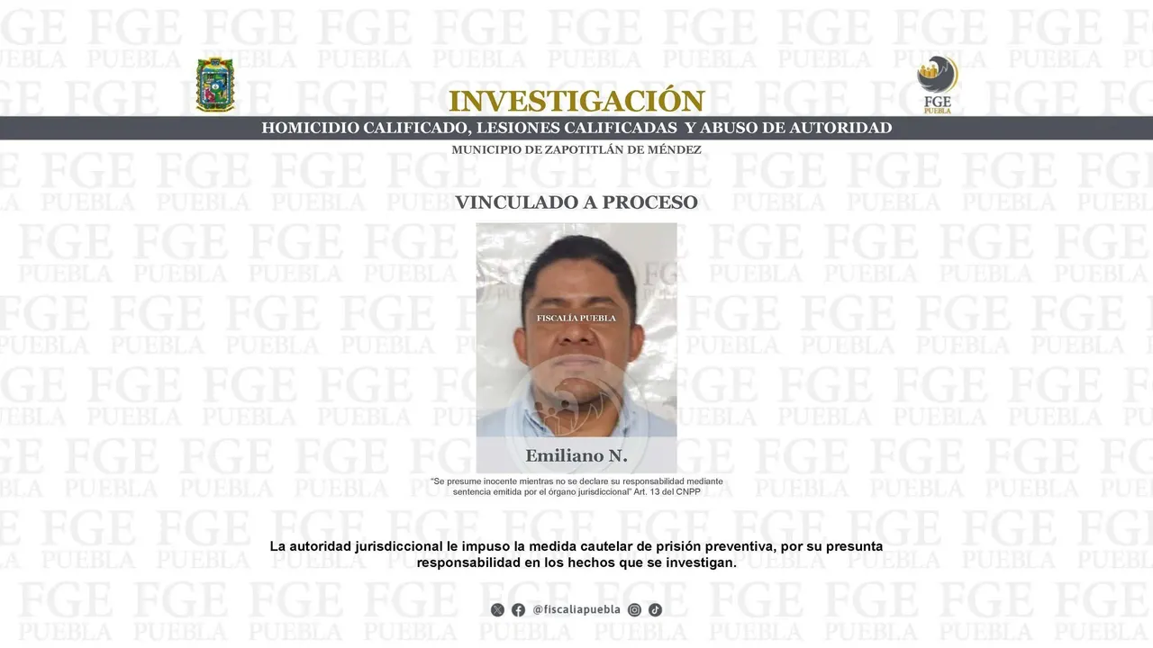 Vinculan a proceso a alcalde de Zapotitlán por asesinato y abuso de autoridad