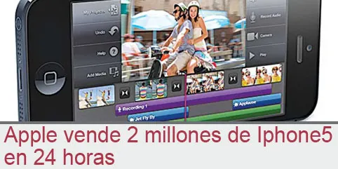 Apple vende 2 millones de Iphone5 en 24 horas