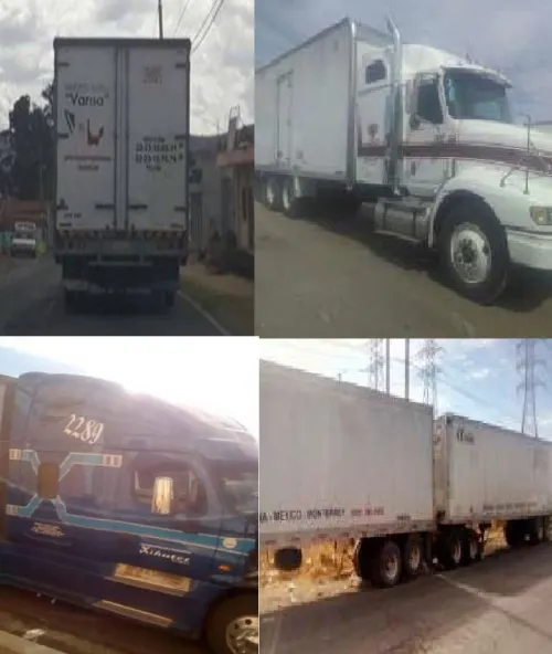 Policía Estatal recuperó tres vehículos y tres cajas secas con reporte de robo