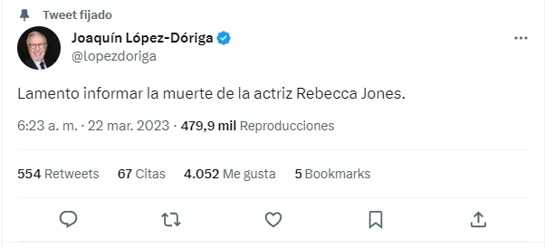 Reacciones muerte Rebeca Jones