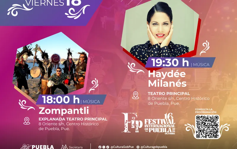 Festival Internacional de Puebla 2024 arranca con Haydée Milanés y más de 75 actividades culturales en Puebla