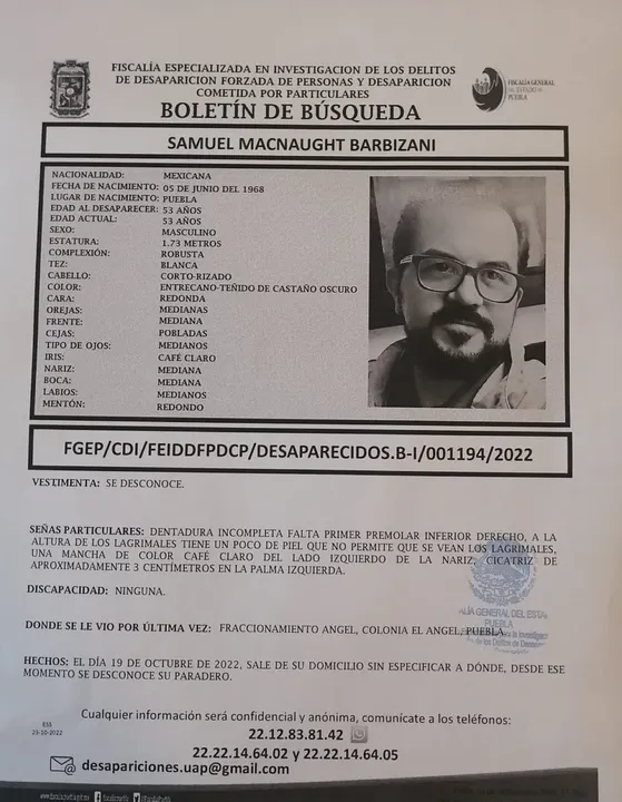 El artista Samuel MacNaught, quien se encontraba desaparecido, fue hallado sin vida en un motel