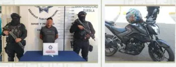 Detienen en Momoxpan a masculino por delitos contra la salud y posesión de motocicleta robada