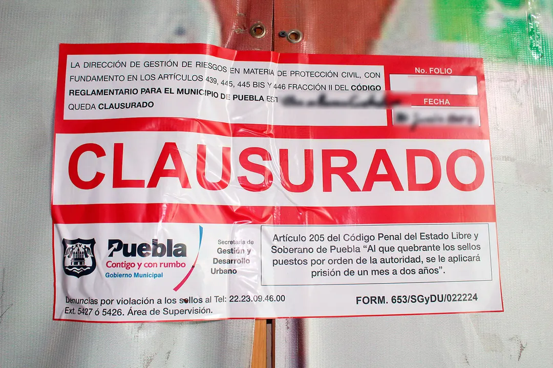 Sello De Clausura Ayuntamiento De Puebla