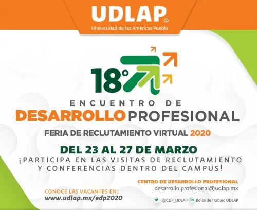 UDLAP alista su 18° feria de reclutamiento virtual