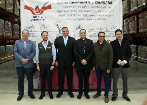 Compromiso de Puebla Comparte 2018: donar 20 toneladas de alimento cada mes