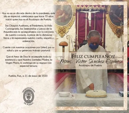 Arzobispo de Puebla cumple este día 70 años de edad