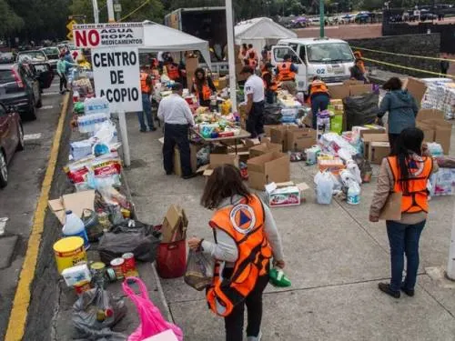 Ubica los centros de acopio para damnificados por el sismo
