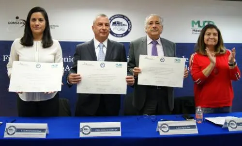 Firman convenio México Unido contra la Delincuencia, Consejo Ciudadano de Seguridad y Justicia y FGE