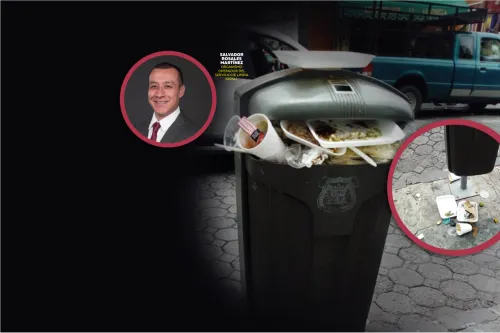 Titular de limpia evade responsabilidad y culpa a poblanos por exceso de basura en botes papeleros