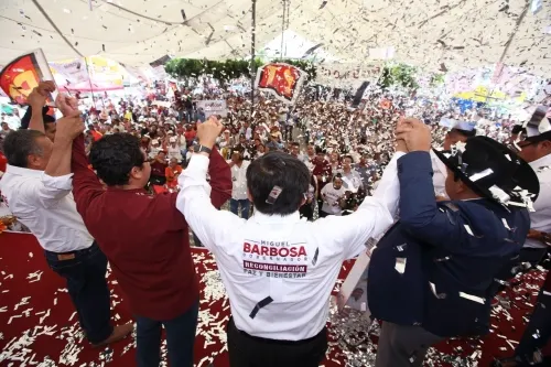 Asegura Barbosa que no aspira a anular las fuerzas políticas diferentes a Morena