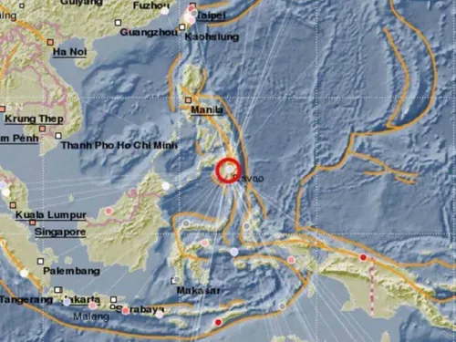 Sismo de magnitud preliminar 6.8 golpea Filipinas