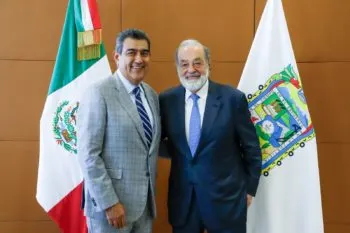 Carlos Slim se reúne con Sergio Salomón Céspedes y analizan revitalización de centros históricos
