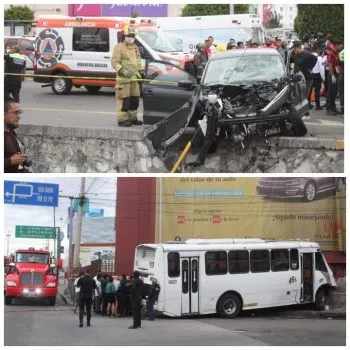 VIDEO Ruta 45A choca en 11 Sur y Las Torres