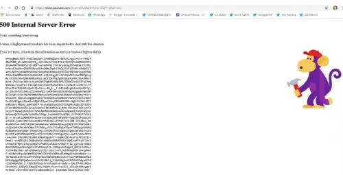 Se cae YouTube a nivel mundial, changos trabajan en su reparación
