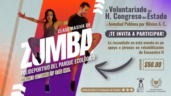 Voluntariado Congreso Puebla Clase Masiva Zumba