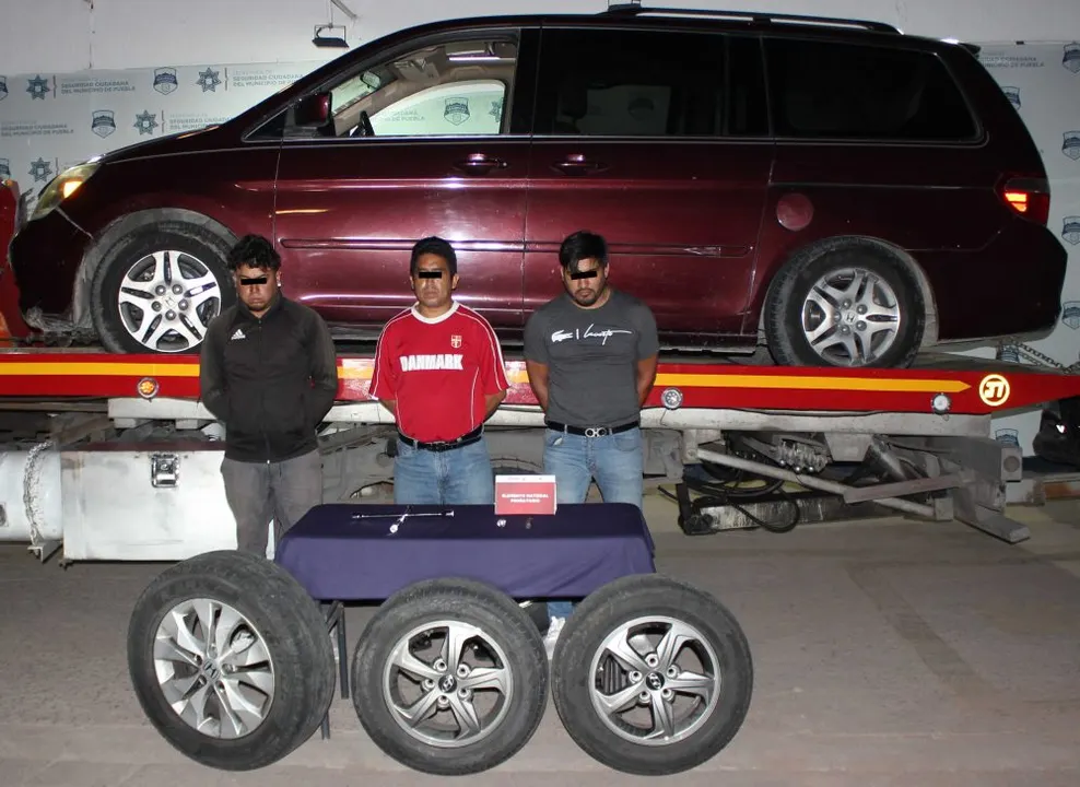 Desarticuló SSC de Puebla a banda presuntamente dedicada al robo de autopartes