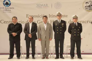 Presentan exposición de Gesta Heroica de Veracruz en San Andrés