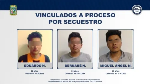Obtuvo la FGE vinculación a proceso de 3 presuntos secuestradores de colombiano
