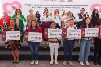 Cecilia Arellano y Tonantzin Fernández fortalecen atención a familias de la región en San Pedro Cholula