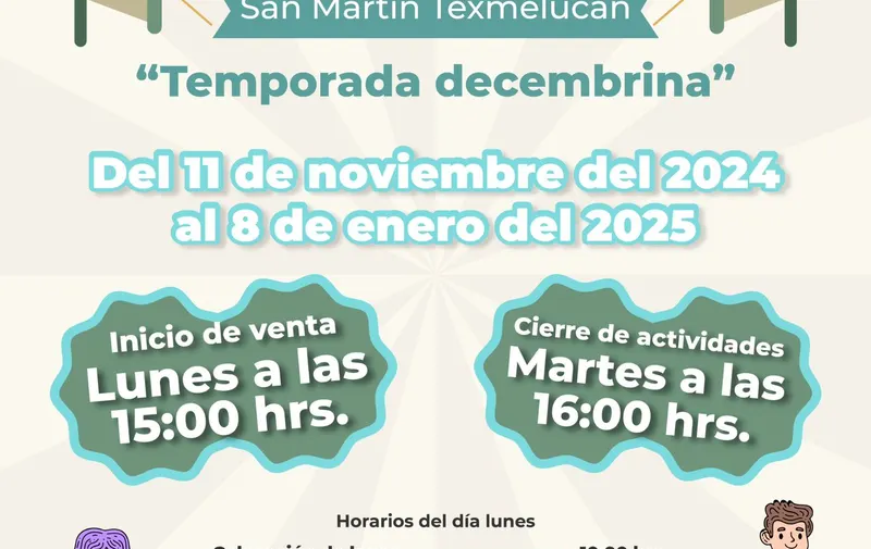 Establecidos los horarios para temporada decembrina en el tianguis de Texmelucan 