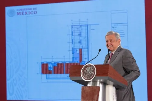 Presenta AMLO planos del departamento donde vive en Palacio Nacional