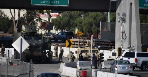Despliegan más de mil marines a frontera de San Diego con México