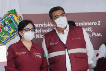 En Puebla sólo contingencia por caída de ceniza y no por erupción del volcán Popocatépetl: Céspedes Peregrina