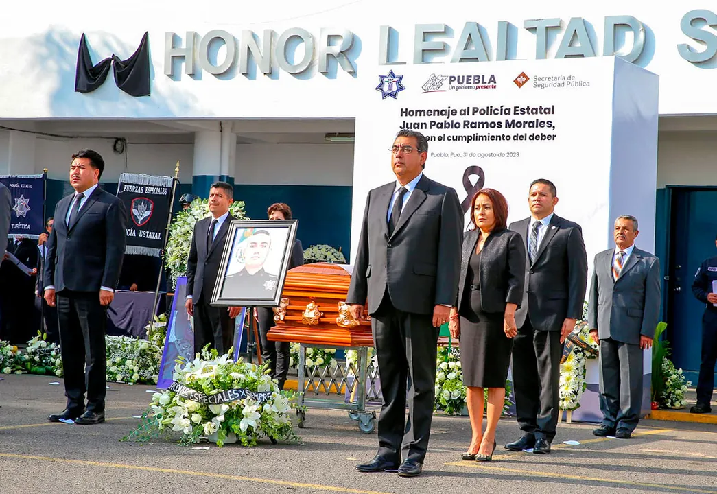 Homenaje Policia Estatal Caido Xoxtla