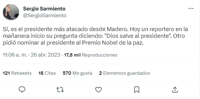 Reacciones AMLO Premio Nobel