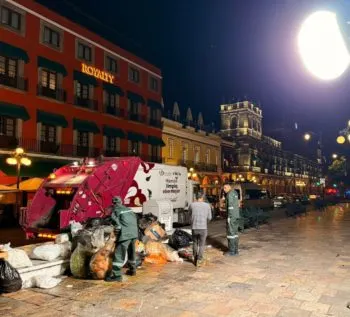 Mantiene Ayuntamiento de Puebla labores limpieza en Nochebuena; la recolección se suspende el día de Navidad